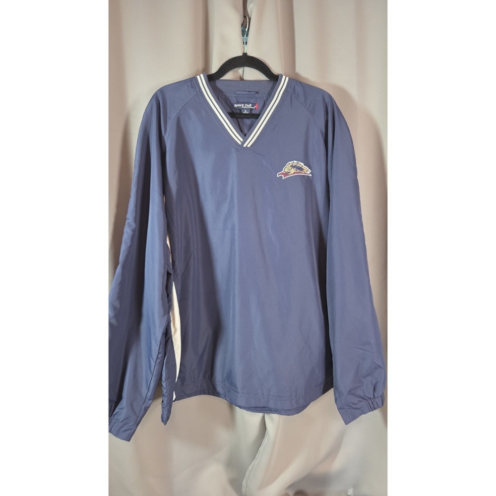 Scranton Wilkes Barre Railriders Sport Tek Blue Logo Pull Over Windbreaker XL
